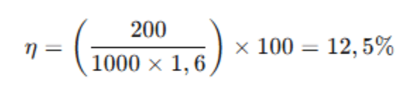 Exemple de calcul de rendement de panneaux solaires